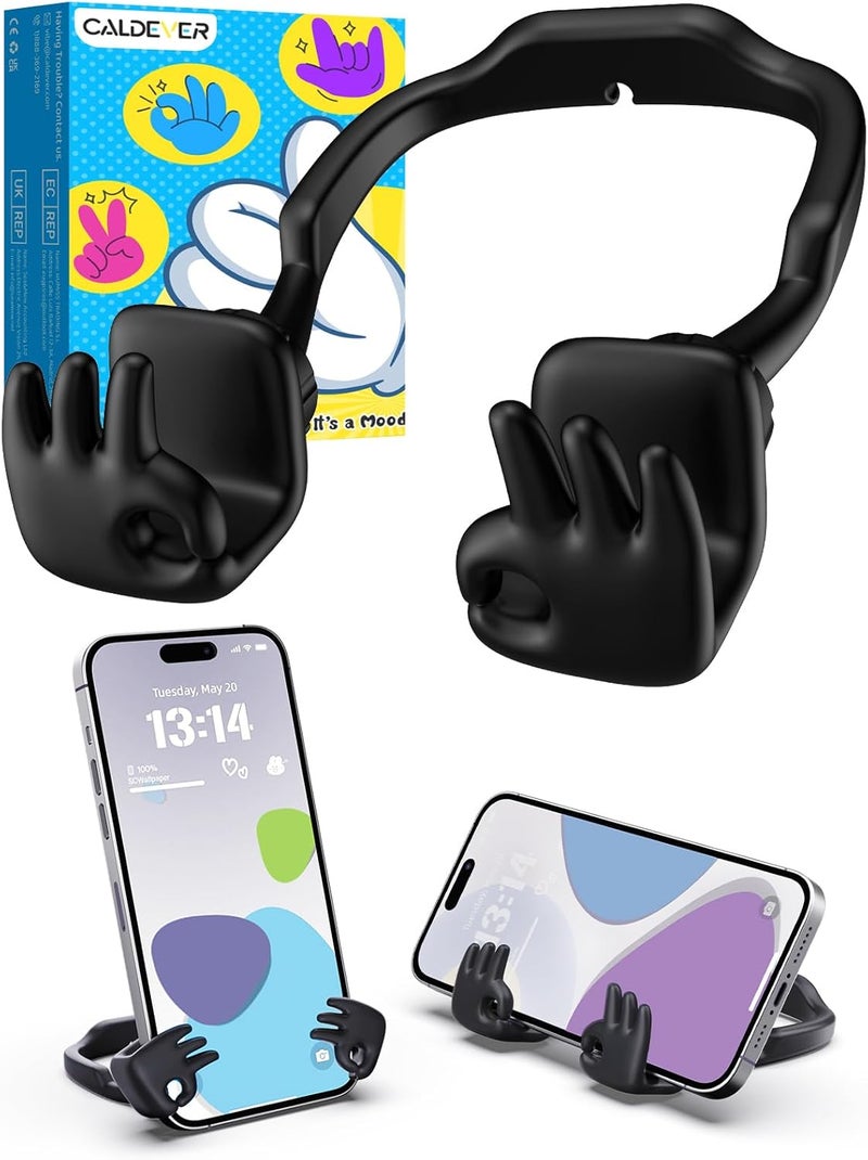 CALDEVER Valentines Day Gifts for Kids Teens Boys Him Men: Cell Phone Stand Upgrade Adjustable OK Sign Thumbs Phone Holder for Desk Gifts for Teenage Girls Son Women Funny Cool Gadgets Ideas Birthday Gifts - Image 1